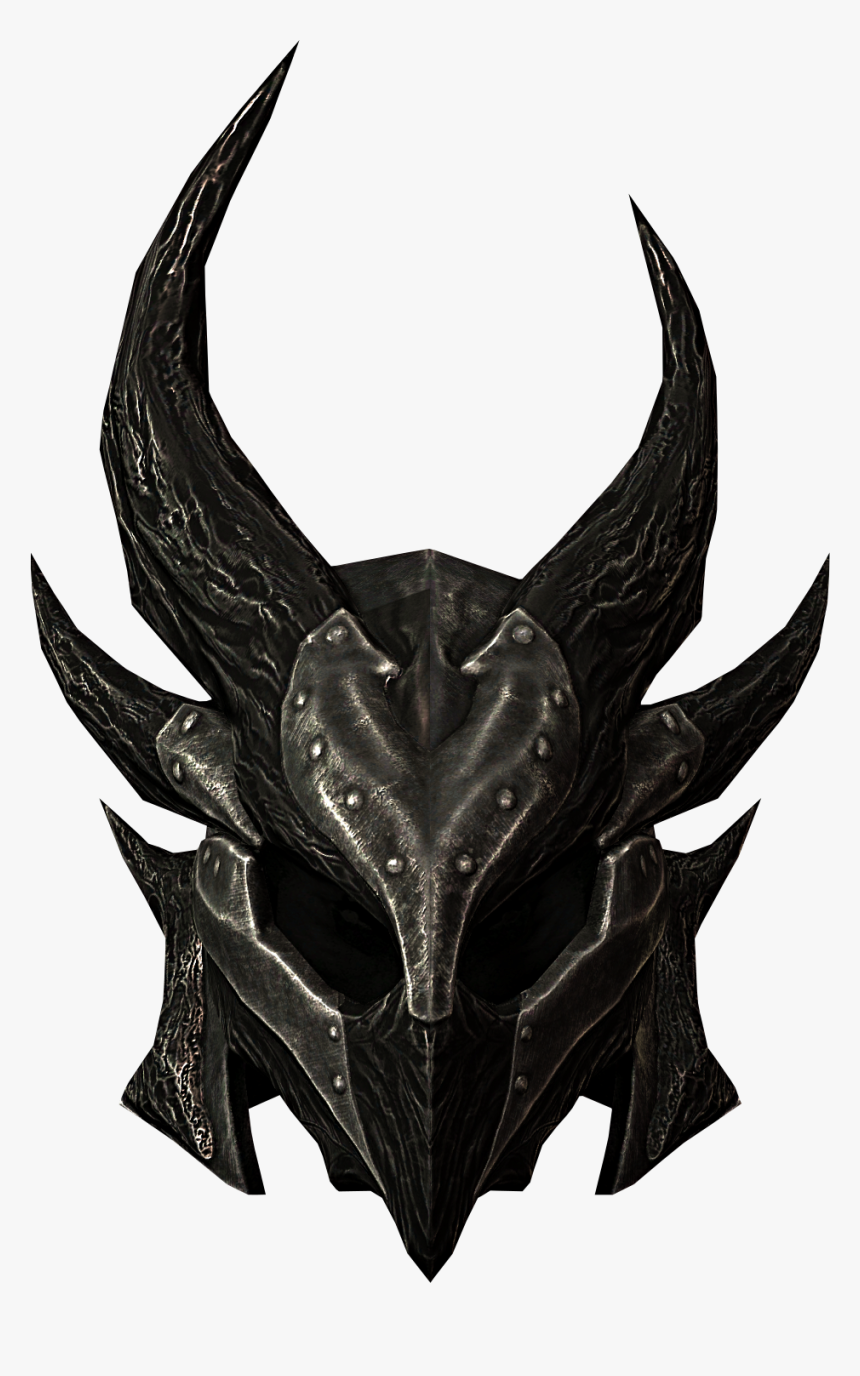 Transparent Scrolls Clipart - Skyrim Daedric Helmet, HD Png Download, Free Download