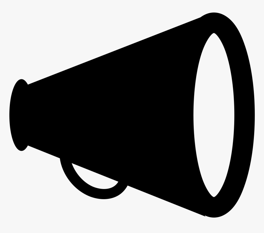 Black Transparent Background Megaphone Clipart, HD Png Download, Free Download