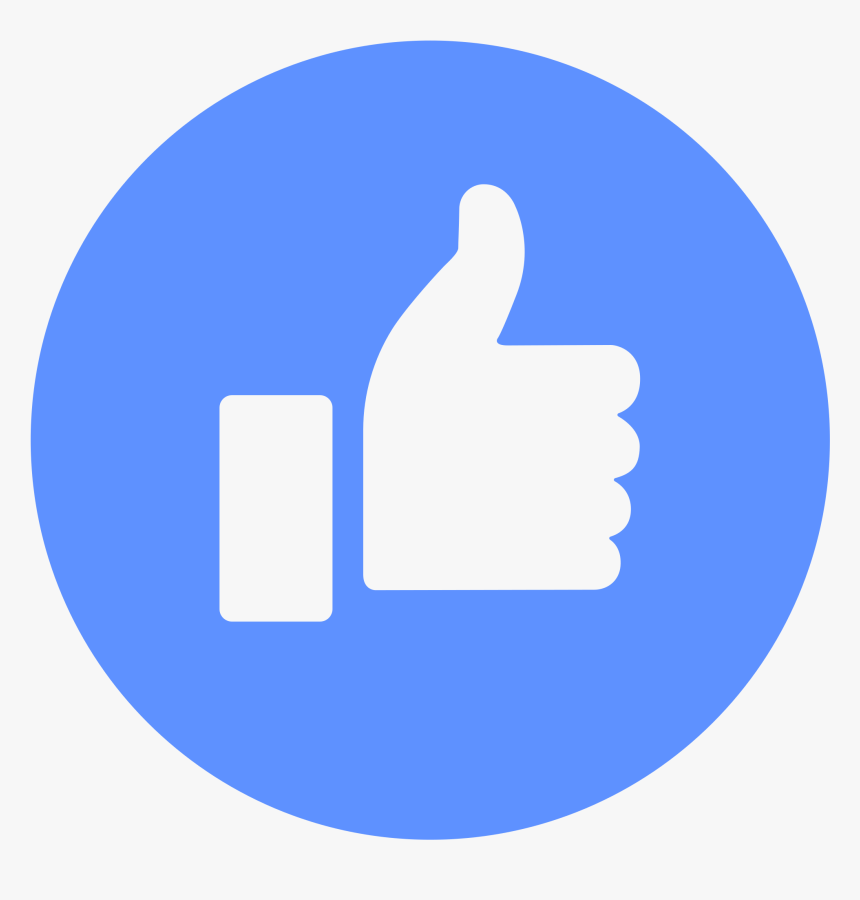 Clip Art Facebook Like Button Png - Facebook Messenger Round Icon, Transparent Png, Free Download