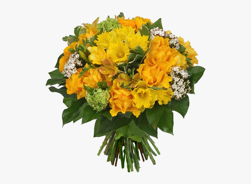 Download And Use Bouquet Of Flowers Transparent Png - Orange And Yellow Rose Flowers, Png Download, Free Download