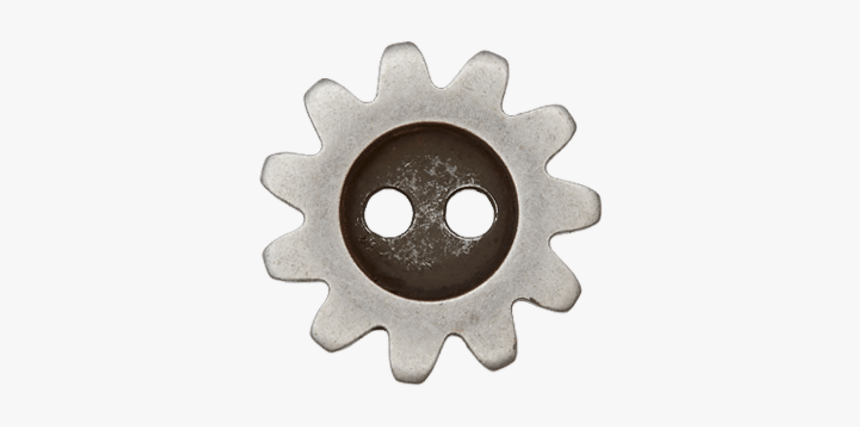 Polyester/metal Buton Two-hole - Gear, HD Png Download, Free Download