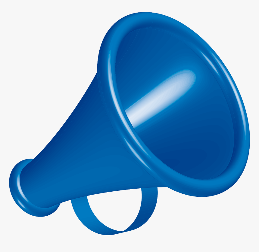 Blue Megaphone Vector Download Icon - Stay Informed Clipart, HD Png Download, Free Download