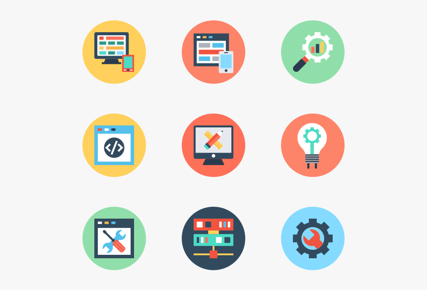 Web Design And Development - Flat Web Design Icon, HD Png Download, Free Download