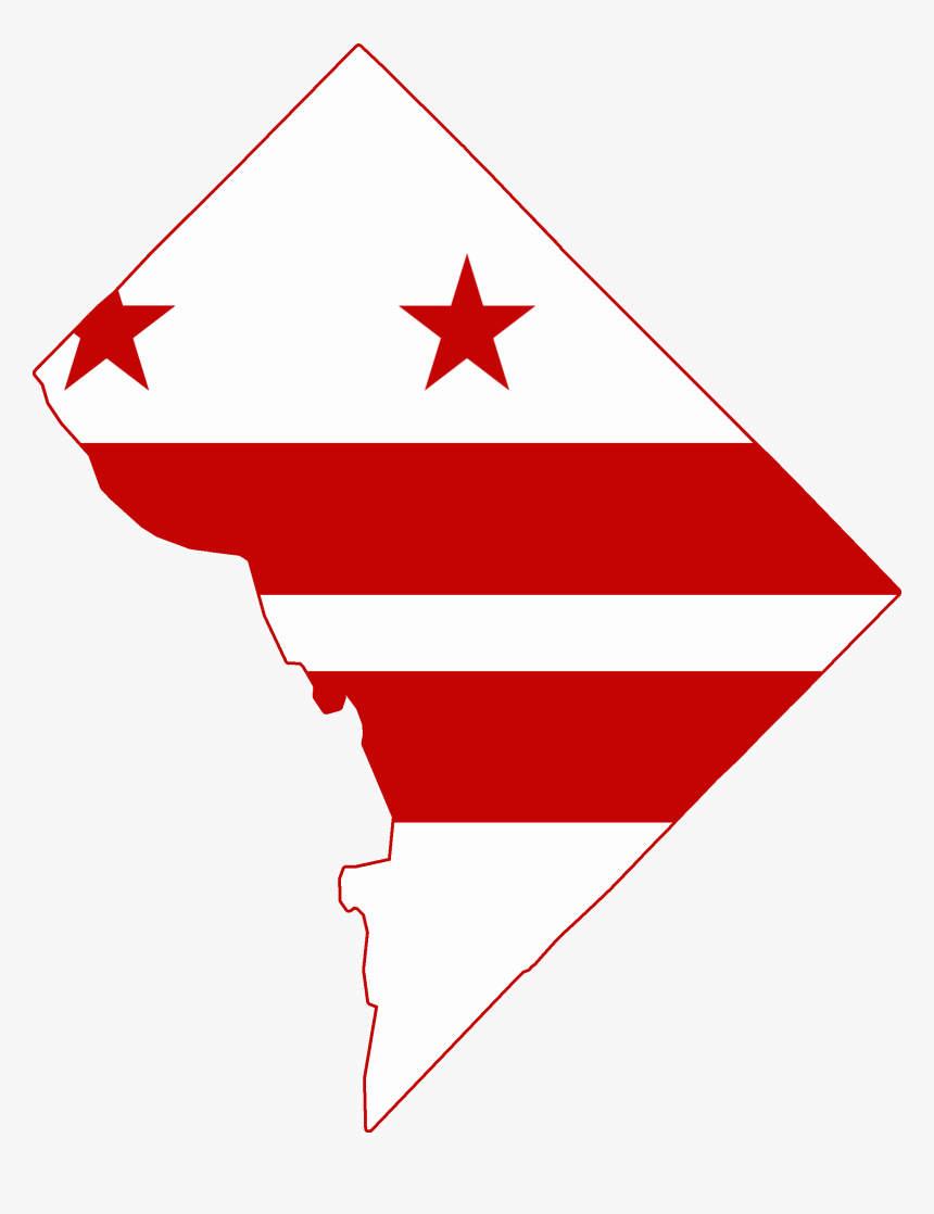 Washington Dc Flag Map, HD Png Download, Free Download