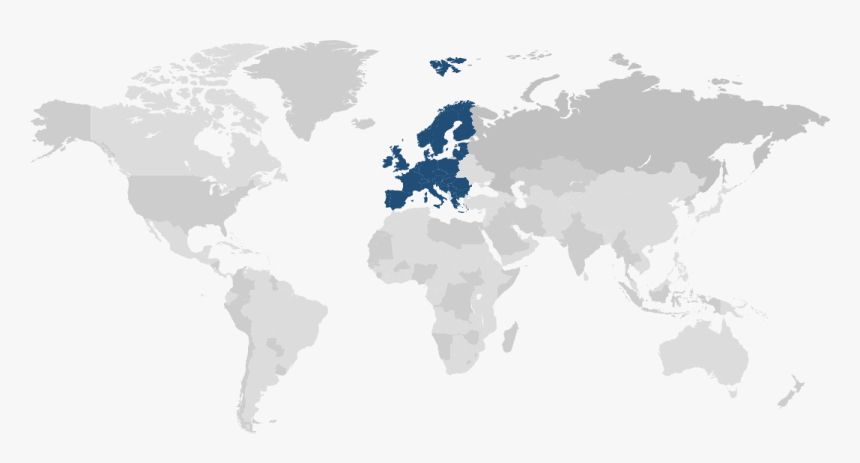 Europe In World Map Png, Transparent Png, Free Download