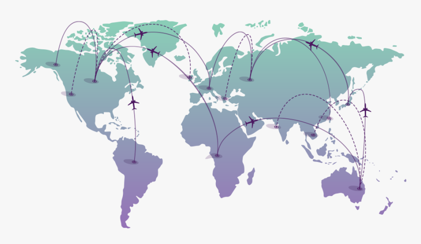 Flat Vector World Map, HD Png Download, Free Download