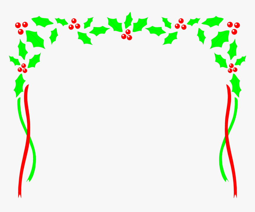 Free Christmas Borders Clipart The Cliparts - Clip Art Christmas Holly Border, HD Png Download, Free Download