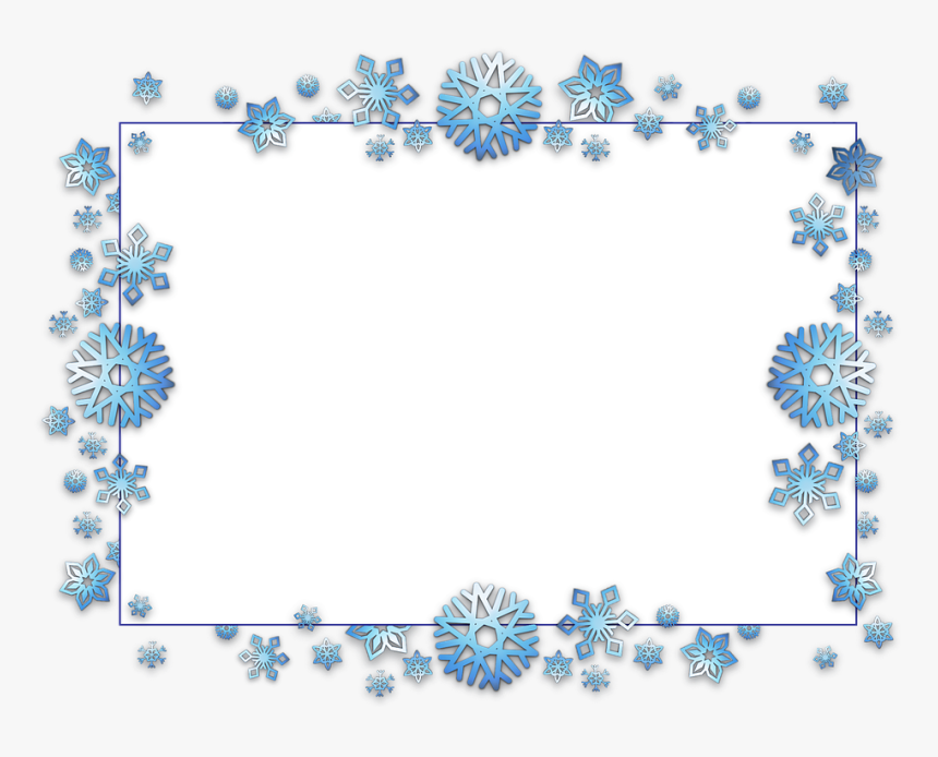 Image Result For Snowflake Border Transparent - Transparent Background Snowflake Border, HD Png Download, Free Download