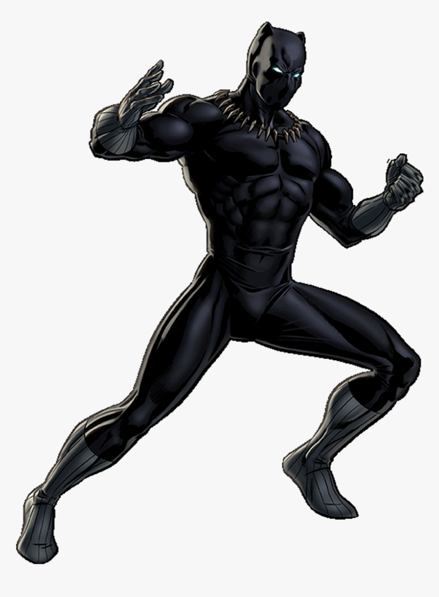 Avengers Alliance Black Panther Black Widow Daredevil - Black Panther Superhero Cartoon, HD Png Download, Free Download