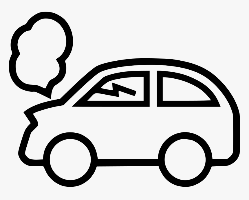 Car Accident - Car Clipart Black And White Png, Transparent Png, Free Download