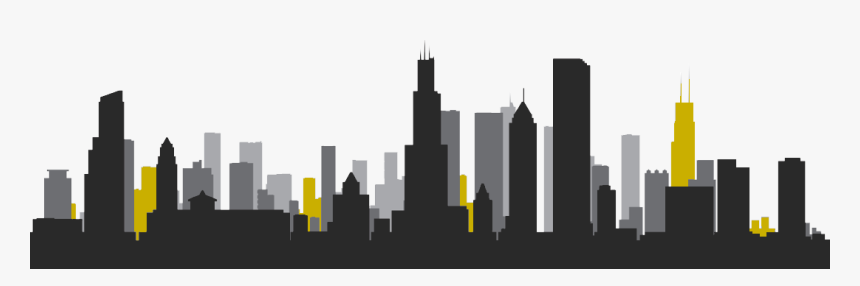 Download Chicago Png Clipart - Chicago Skyline Silhouette, Transparent Png, Free Download