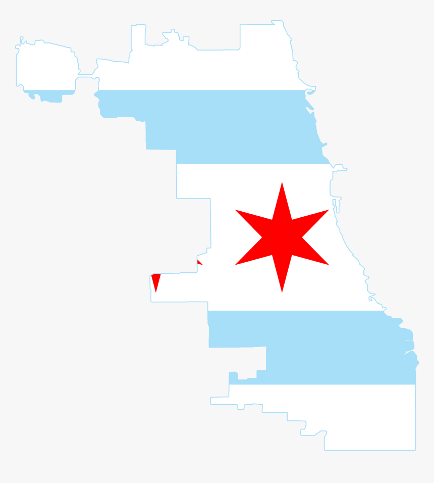 Flag Map Of Chicago - Chicago Homicide Map 2019, HD Png Download, Free Download