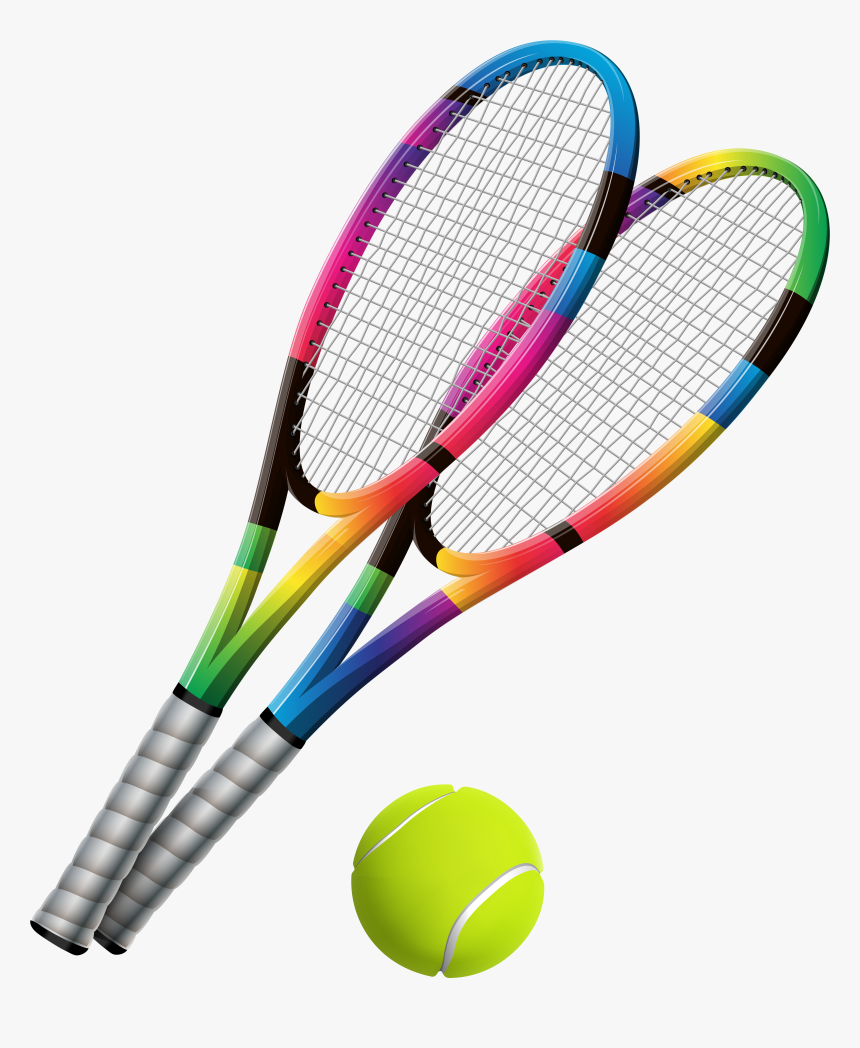 Tennis Rackets And Ball Transparent Png Clip Art - Lawn Tennis Racket Png, Png Download, Free Download