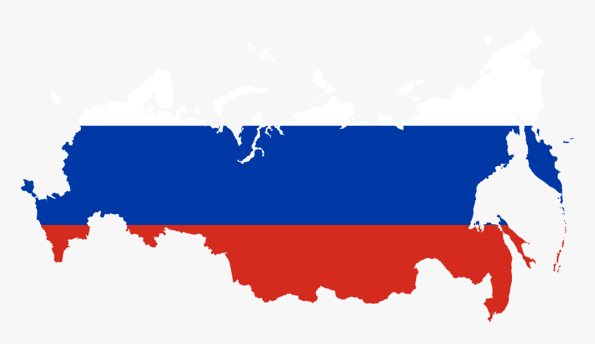 Flag Of Russia Map - Russian Federation Flag Map, HD Png Download, Free Download