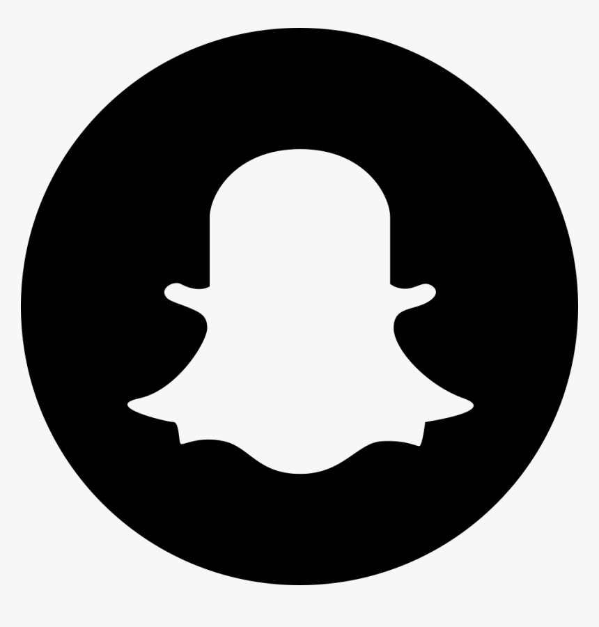 Black Snapchat Circled Logo Png - Transparent Background Snapchat Icon Black, Png Download, Free Download