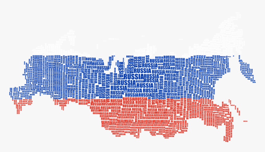 Russia, Map, Typography, Asia, Borders, Boundary - Russia Typography Map, HD Png Download, Free Download