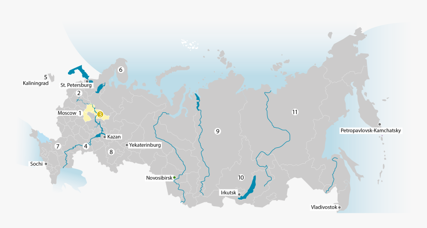 Golden Ring On The Map Of Russia - Atlas, HD Png Download, Free Download