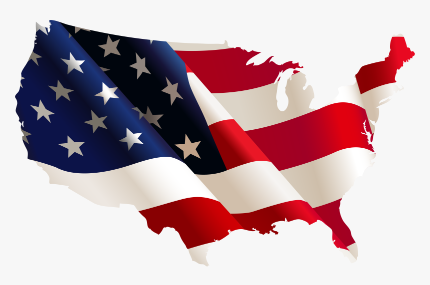 Usa Flag Map Png Clipart, Transparent Png, Free Download