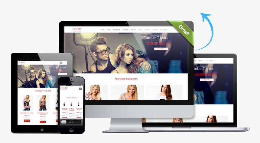 Jtl Shop Evo Template - Web Design, HD Png Download, Free Download