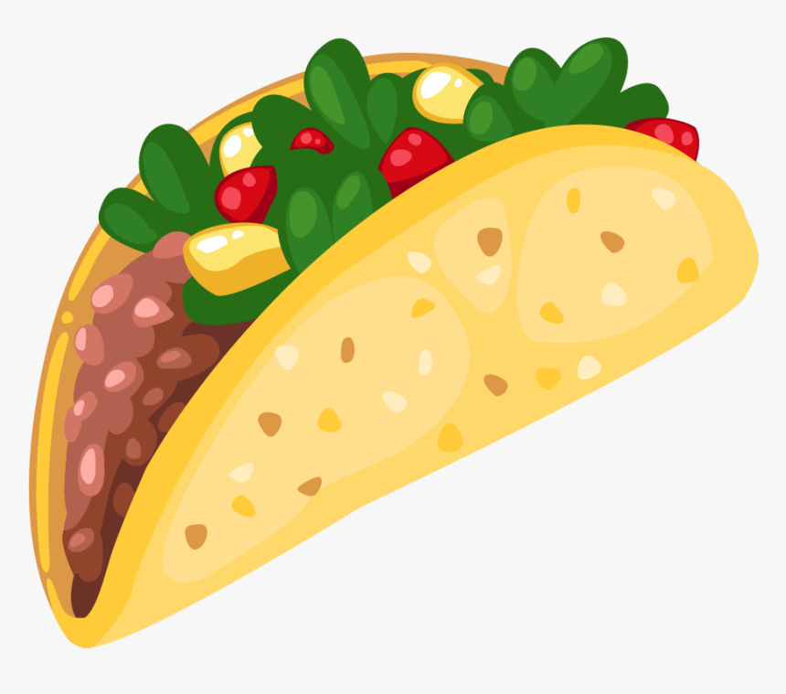 Cartoon Taco Clip Art 3 Clipartcow - Taco Clipart Transparent Background, HD Png Download, Free Download