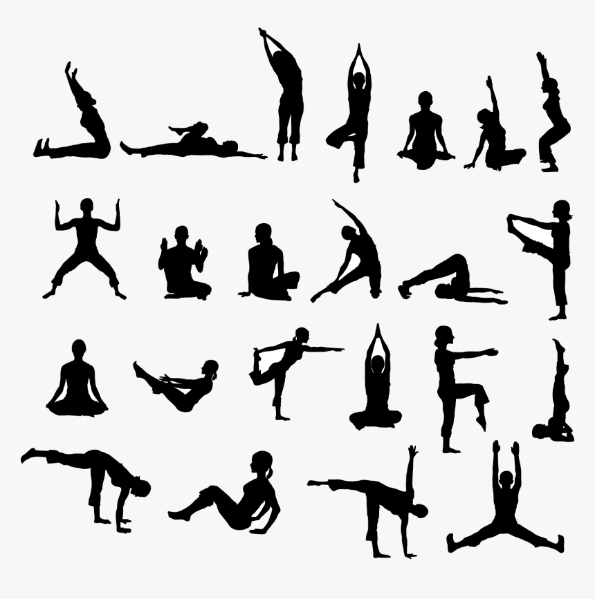 Yoga Asana Png Hd - Personas En Diferentes Posturas, Transparent Png, Free Download