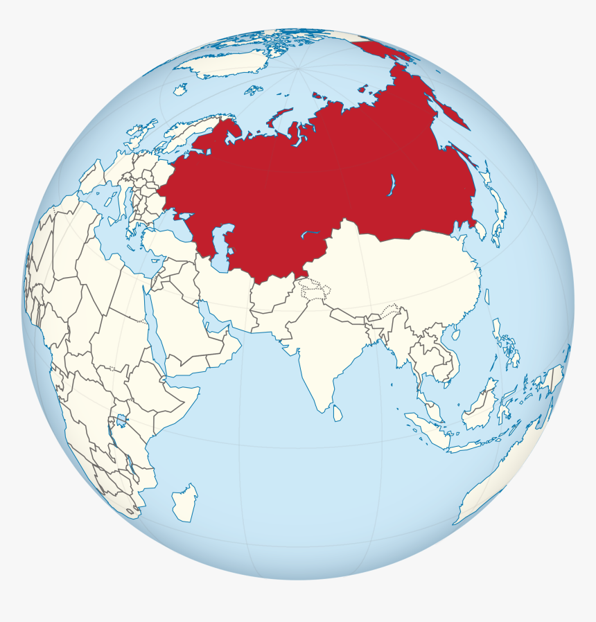 Future - Russia Map On Globe, HD Png Download, Free Download