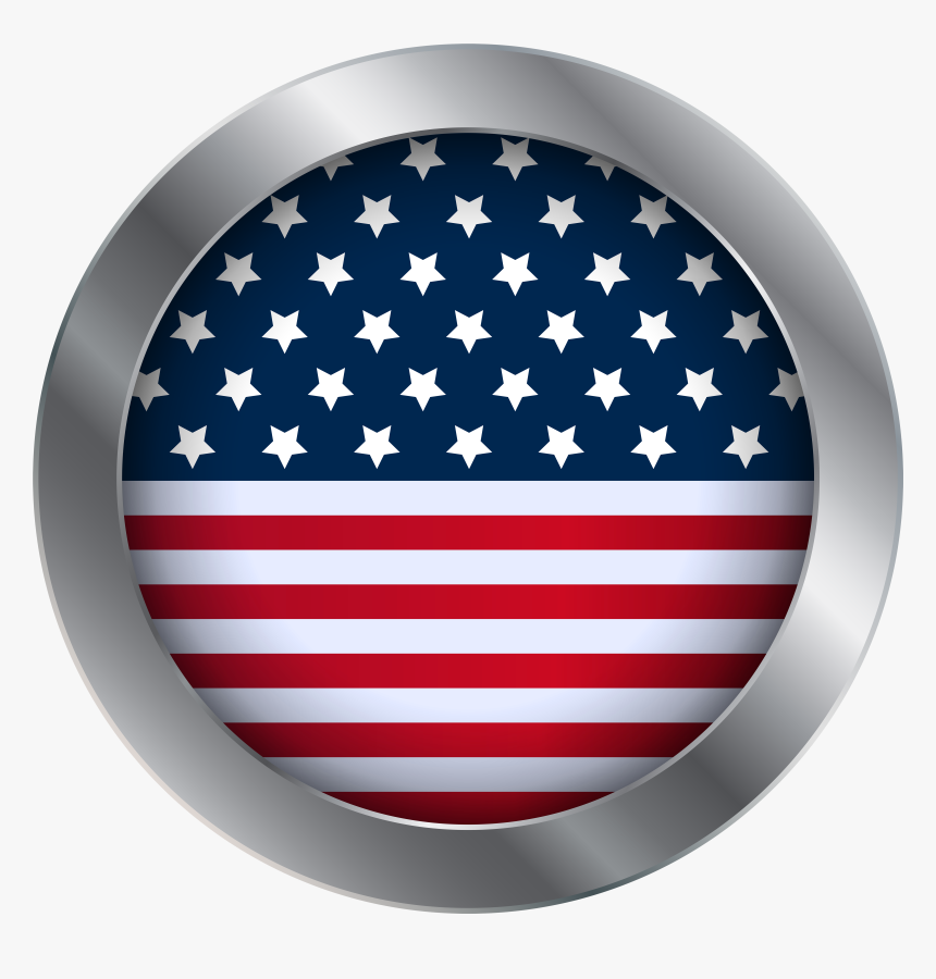 America Pinart Flag Clip - Circle Transparent Usa Flag Png, Png Download, Free Download