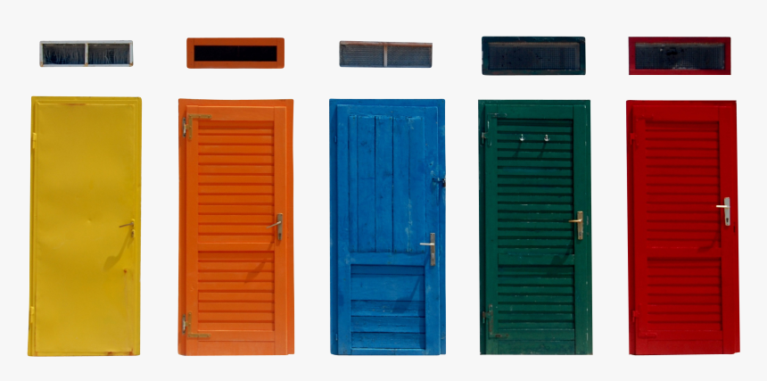 Multicolored Closed Door Png Image - Best Color For Door And Windows, Transparent Png, Free Download