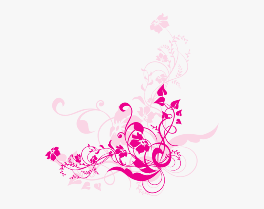 Png Swirl Flowers Free - Flower Design Png, Transparent Png, Free Download