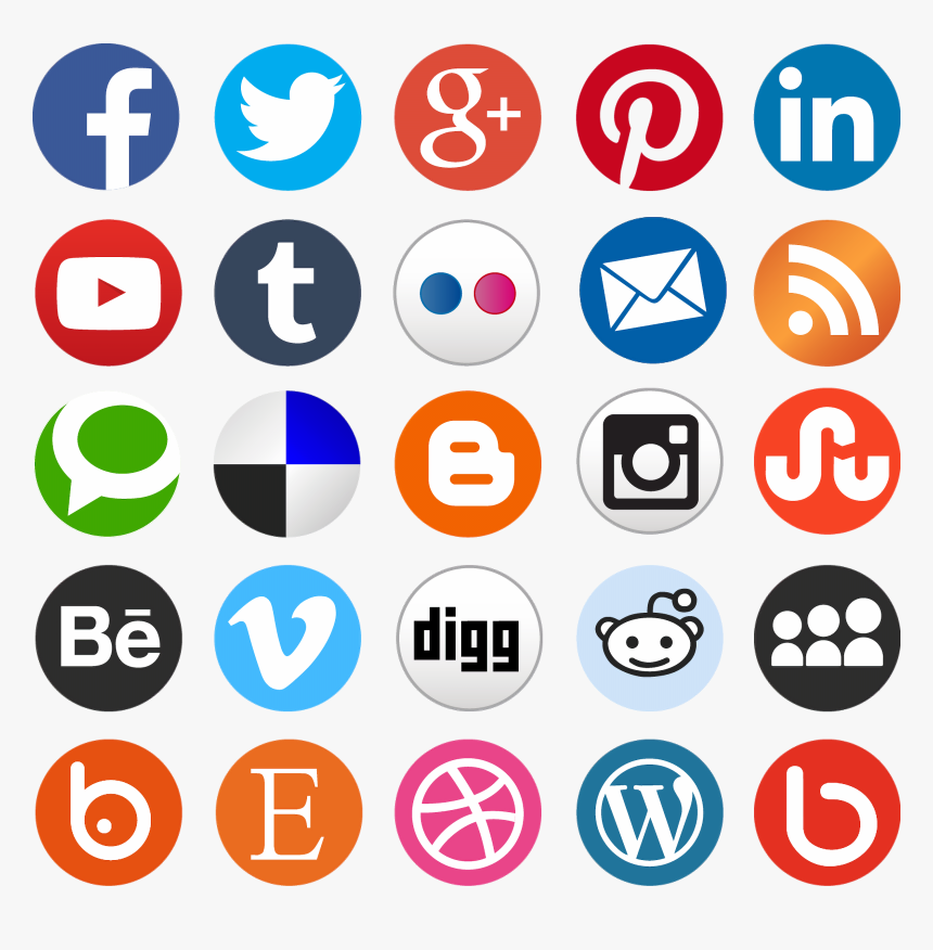 Assorted Icon Collection - Social Media Vintage Icons, HD Png Download, Free Download