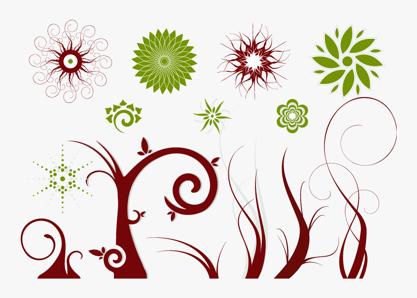 Transparent Free Swirl Clipart - Free Vector Flowers, HD Png Download, Free Download