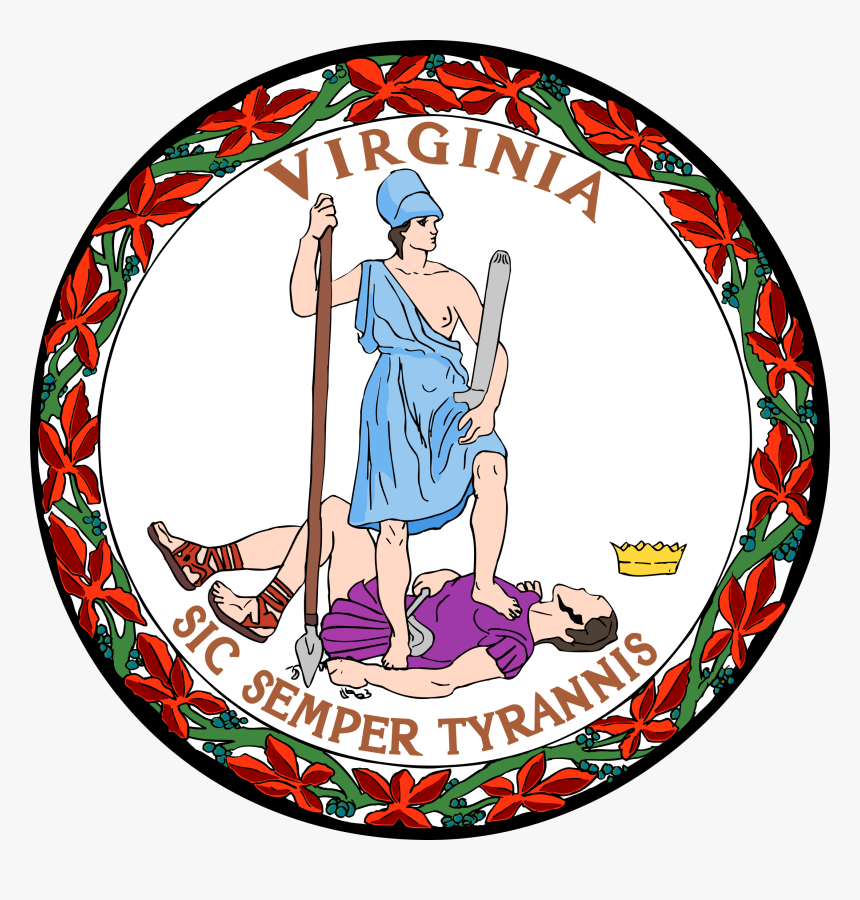 Sic Semper Tyrannis Virginia Seal, HD Png Download, Free Download