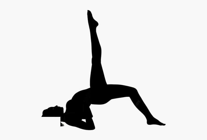 One Legged Bridge Yoga Pose Silhouette Png - Stretching, Transparent Png, Free Download