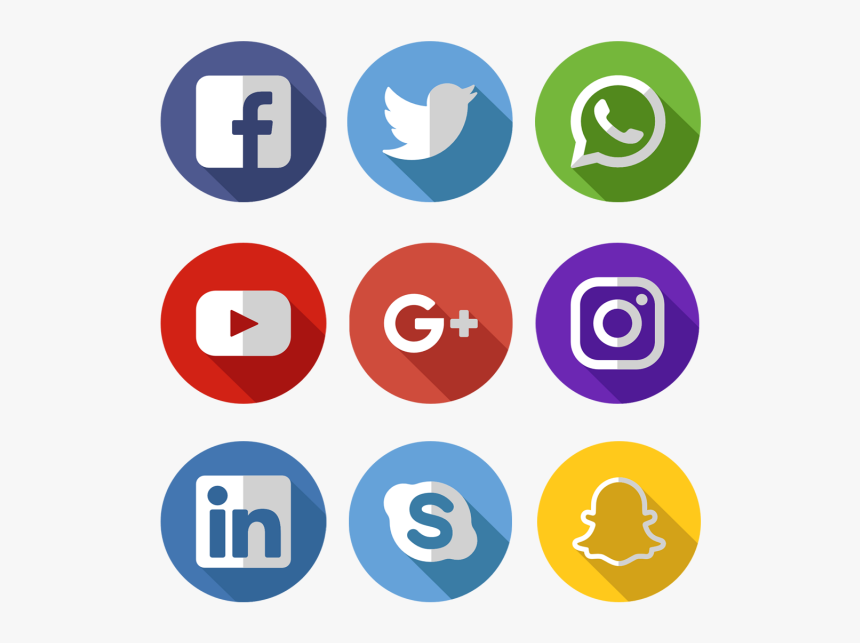 Media Icons Facebook Twitter - Iconos De Redes Sociales, HD Png Download, Free Download