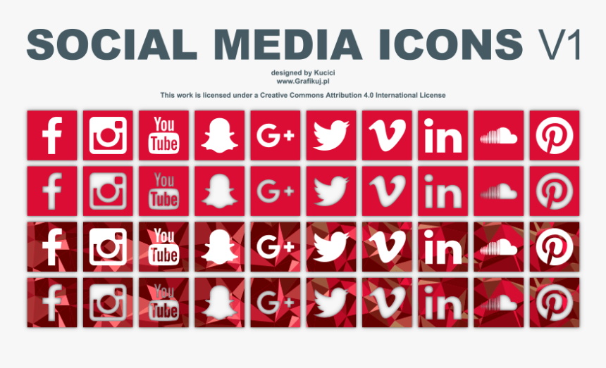 Social Media Vector Icons Set V1 - Variational Autoencoder Mnist Sample, HD Png Download, Free Download