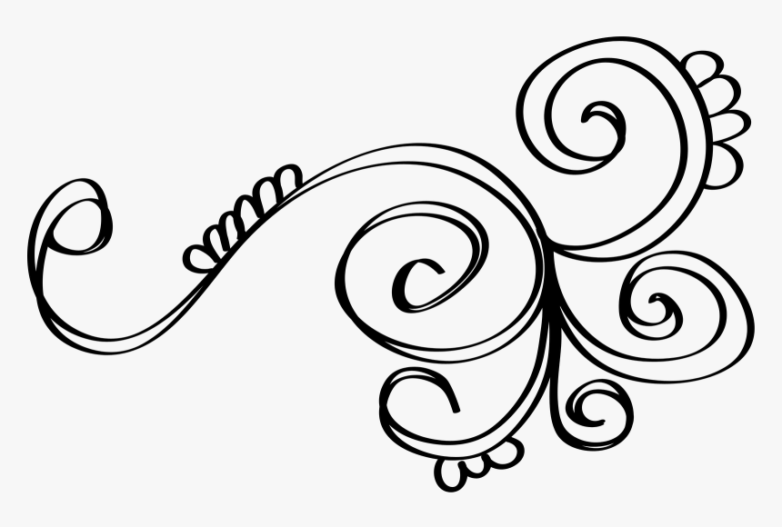 Free Coloring Pages Of Swirls And Flowers, HD Png Download, Free Download