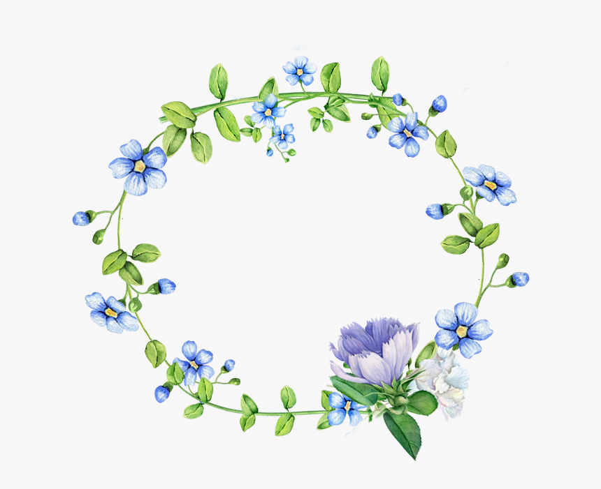 Blue,flower,forget Me Not,plant,clip Art,borage Glory - Transparent Flower Border Blue Png, Png Download, Free Download