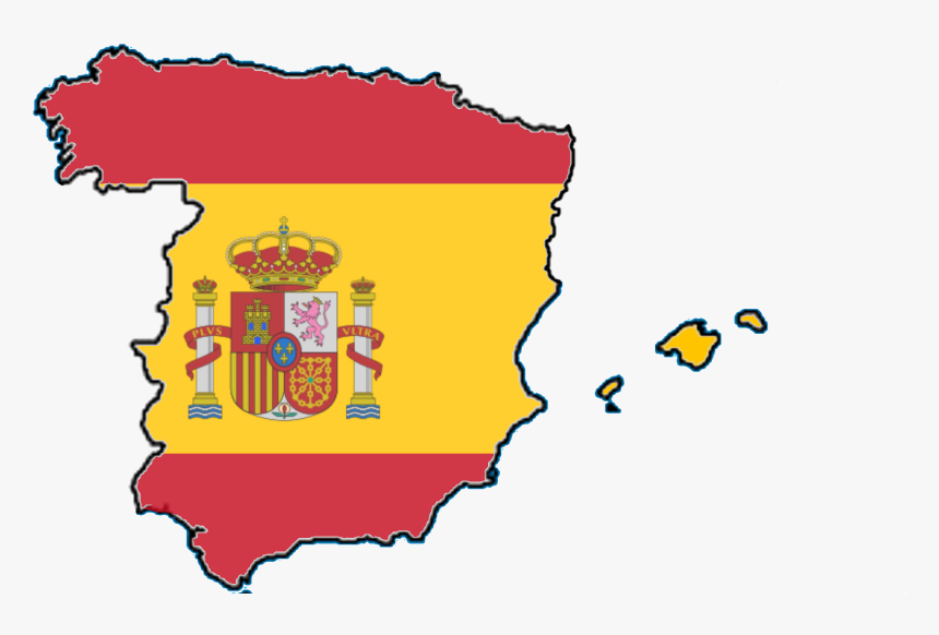 Flag Map Of Spain - Spain Flag Map, HD Png Download, Free Download