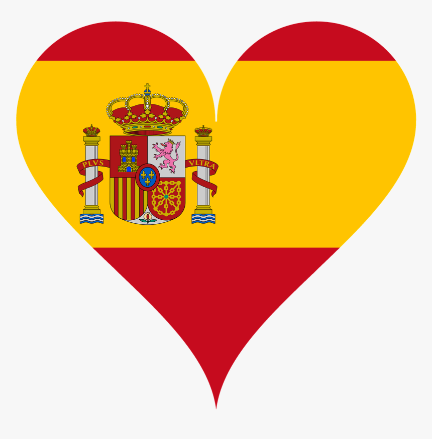 Transparent Heart Crown Png - Square Spain Flag, Png Download, Free Download