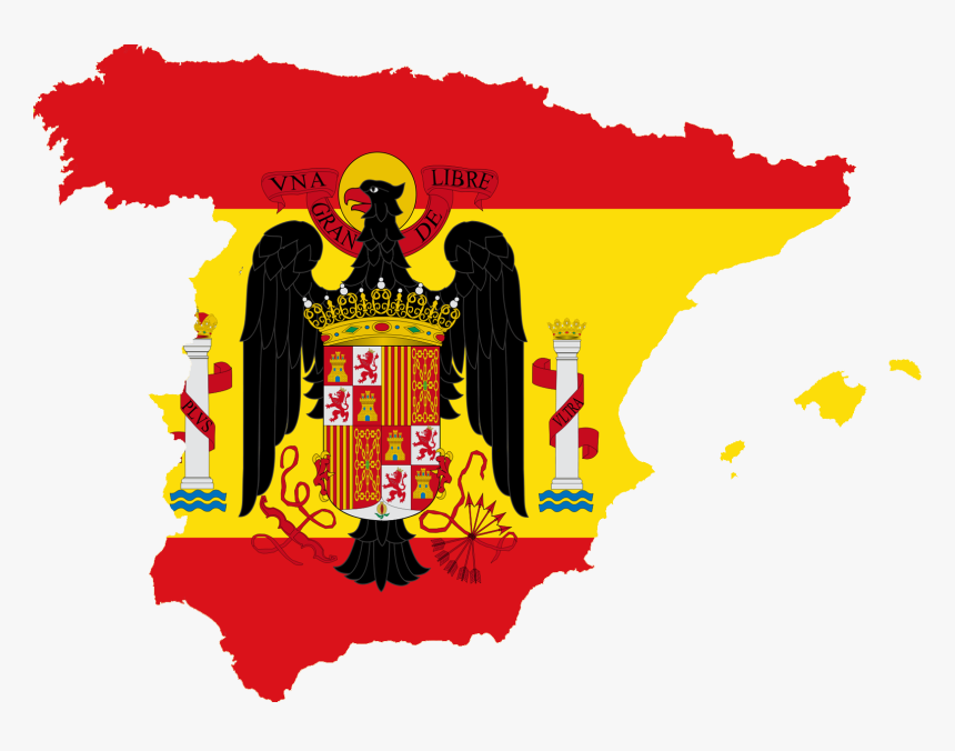 Transparent Spanish Flag Png - Franco Spain Flag Map, Png Download, Free Download