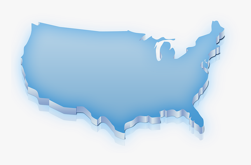 United States Clipart Shape - Usa Map 3d Png, Transparent Png, Free Download