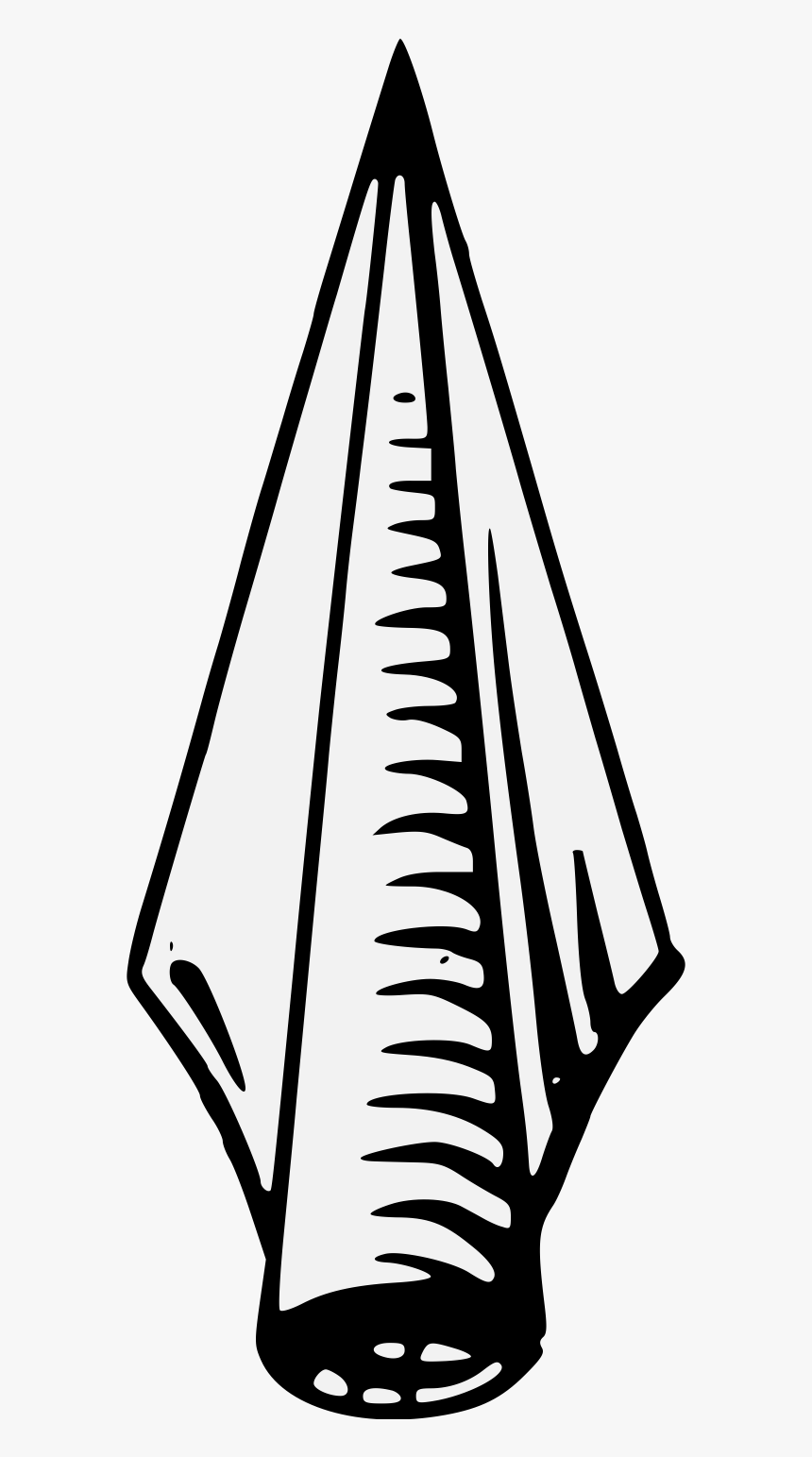 Png Black And White Spearhead Traceable Heraldic Art - Spear Head Clipart Spear, Transparent Png, Free Download