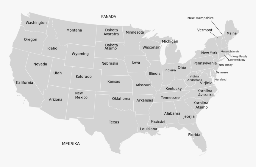 Us Map 48 States - Us Map, HD Png Download, Free Download