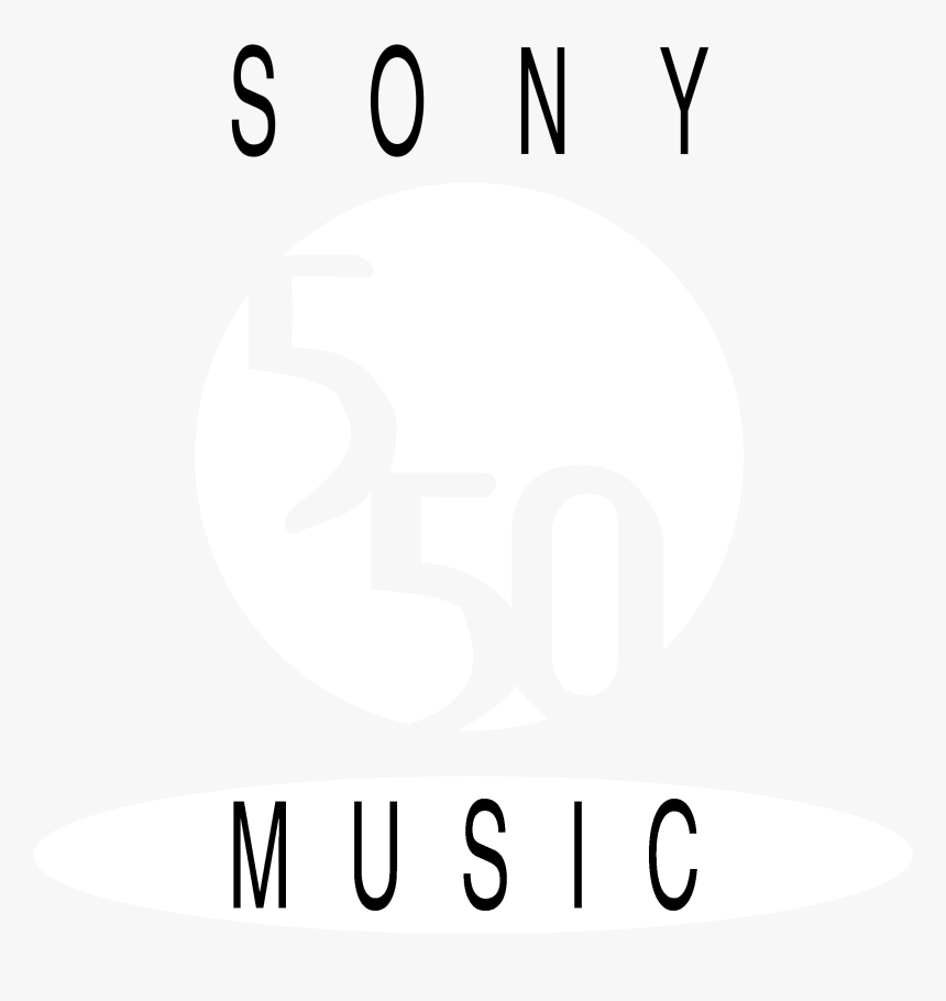 Sony Music 550 Logo Black And White - Black-and-white, HD Png Download, Free Download