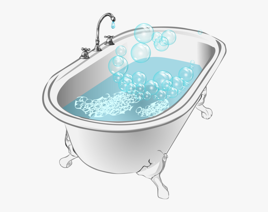 bathtub with bubbles clipart