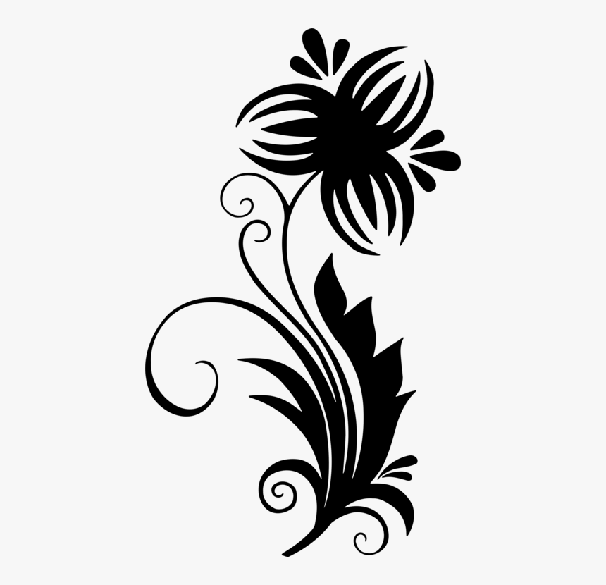 Floral Design Flower Drawing Leaf Line Art, HD Png Download, Free Download