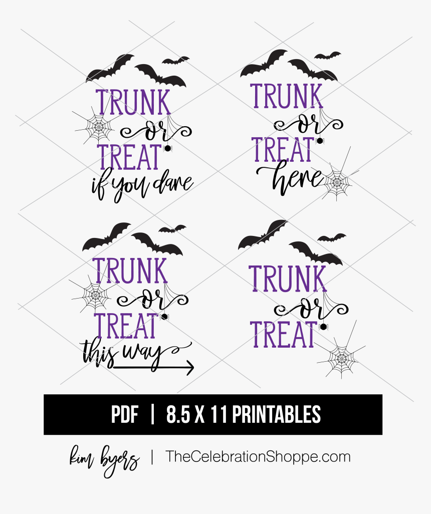 Trunk Or Treat Printables Kim Byers, HD Png Download, Free Download