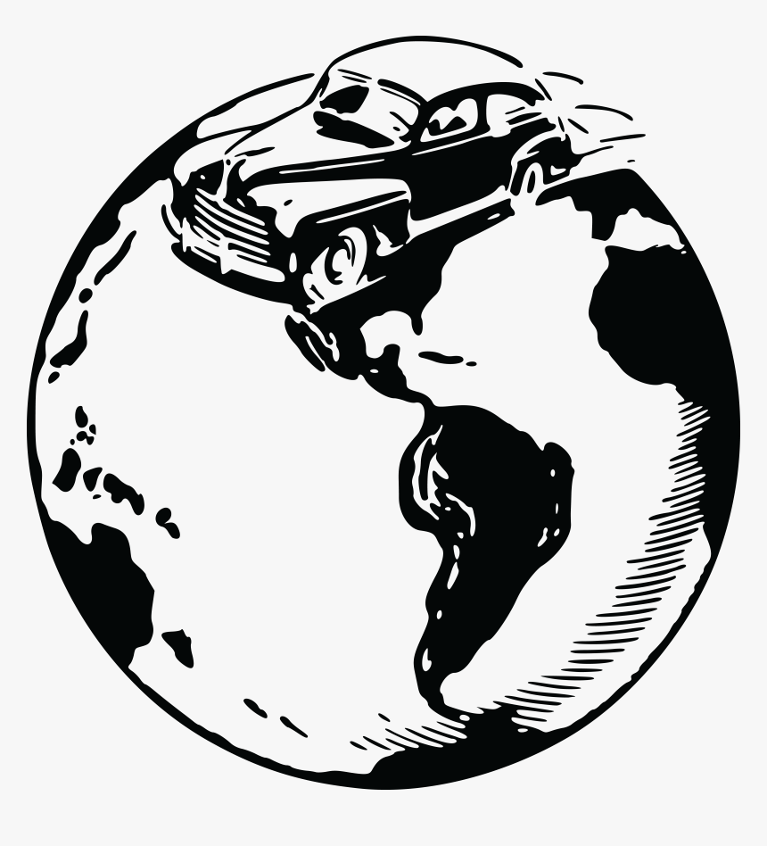 Globe And Car Clip Arts, HD Png Download, Free Download