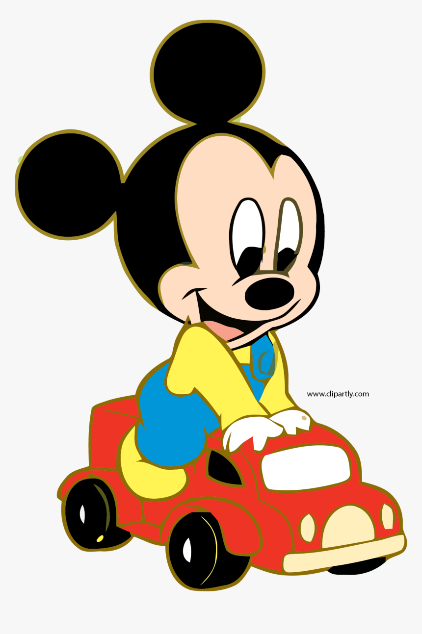 Mickey Toy Car Driving Clipart Png, Transparent Png, Free Download