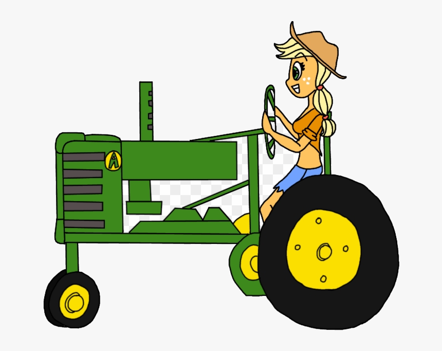 John Deere Cartoon Tractor Free Clip Art Girl Driving, HD Png Download, Free Download